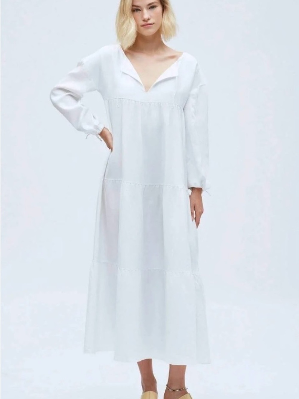 Kotn Poet Dress - Beige, size 12